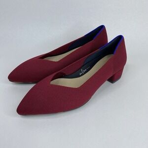 Rothy's Women's The High Point Heels Autumn Red Size 6.5 Casual Office Career